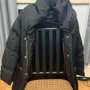 Woman winter jacket black and licht